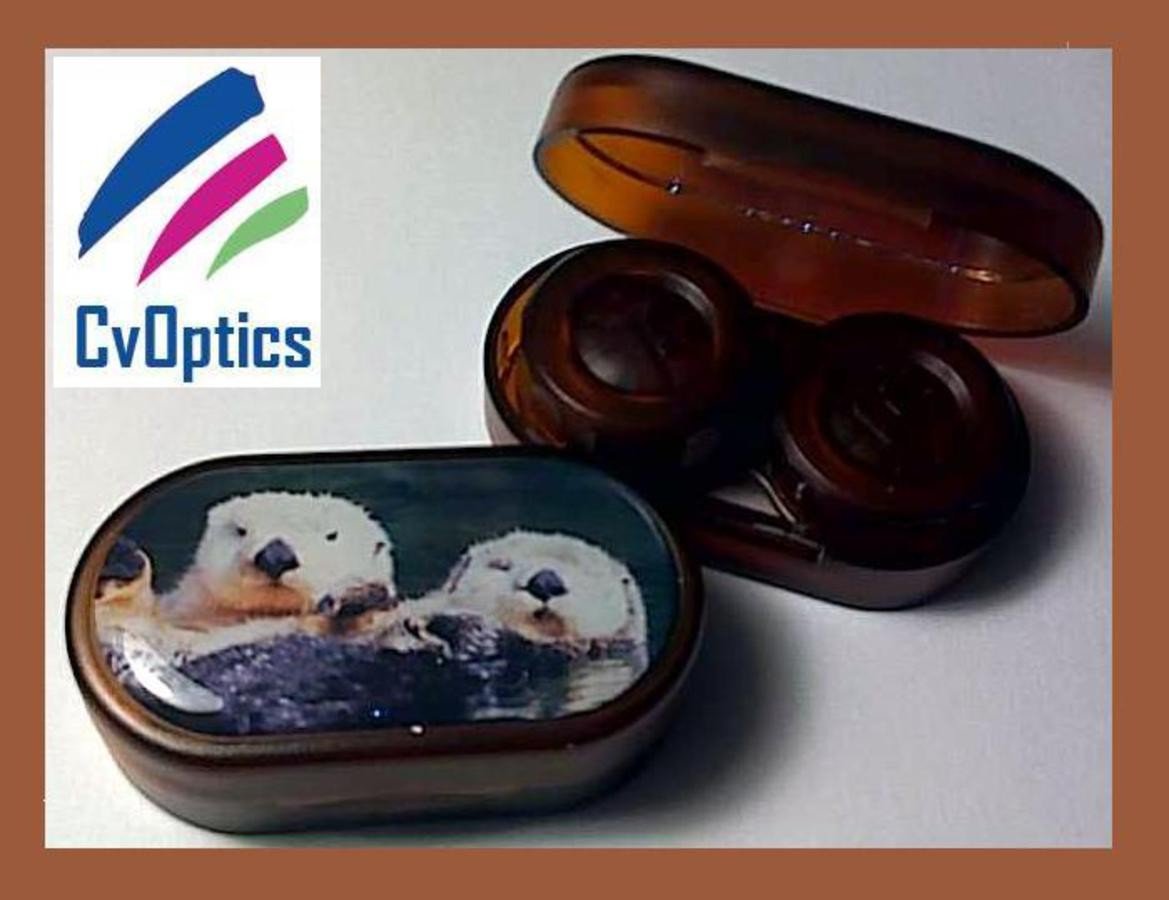 Sea Otters Endangered Species Contact Lens Soaking Case