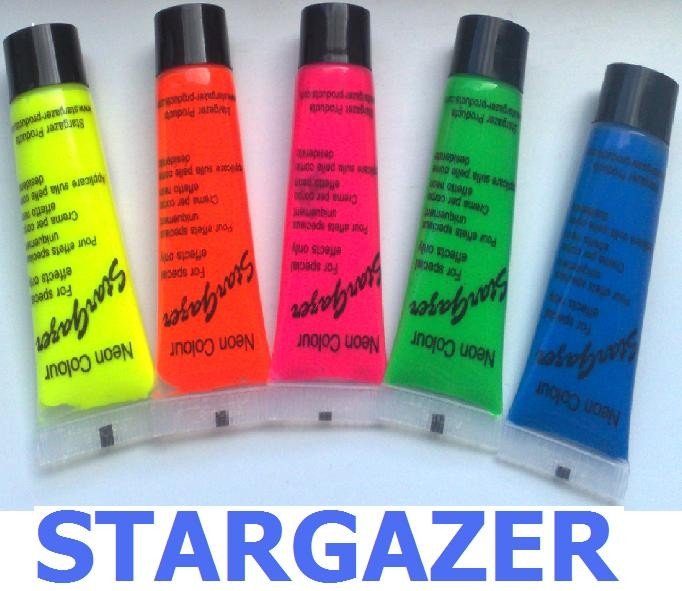 Stargazer UV Reactive Face/Body Paint Set Of Five
