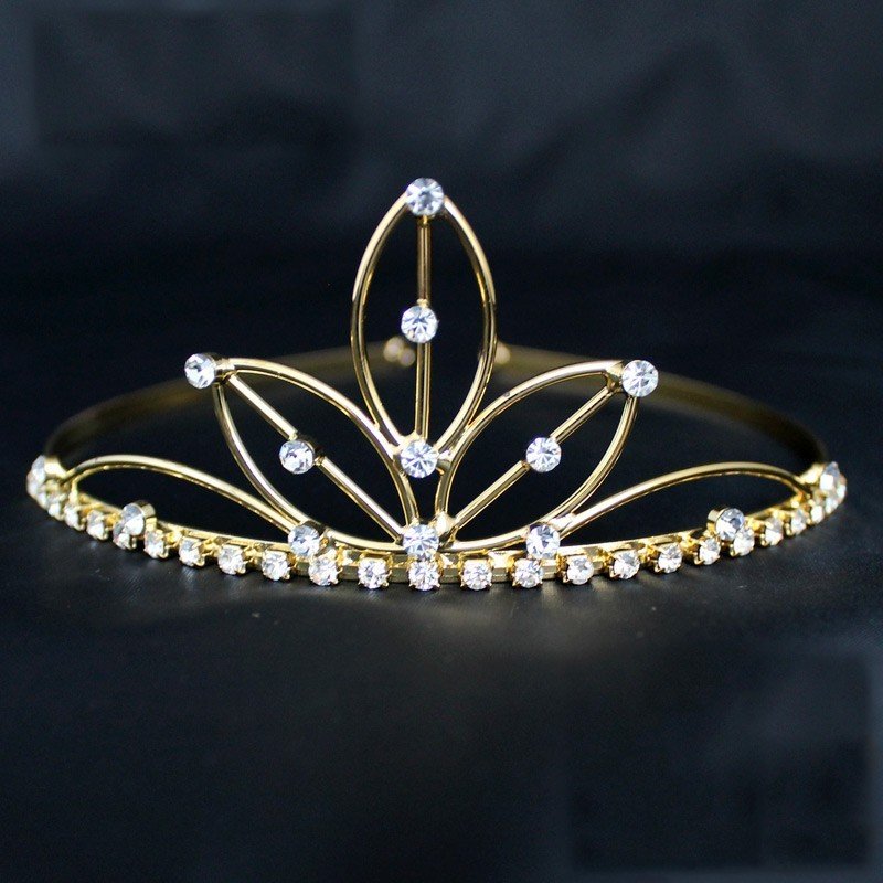 Bridal Tiara Lotus Design Gold (GS30335)