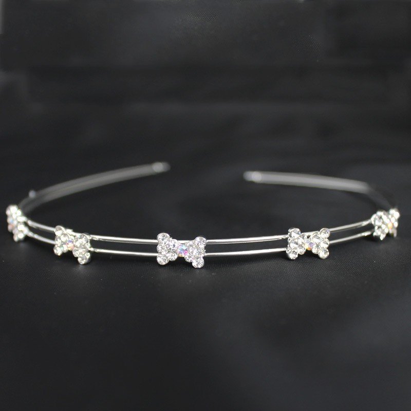 Bridal 218/ Bridal Tiara - Diamante Ribbons (HR00185)