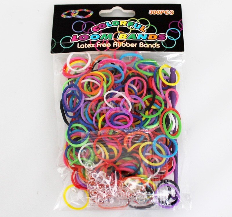Colourful Loom Bands (Assorted Colours) (300pcs) 12 Packs