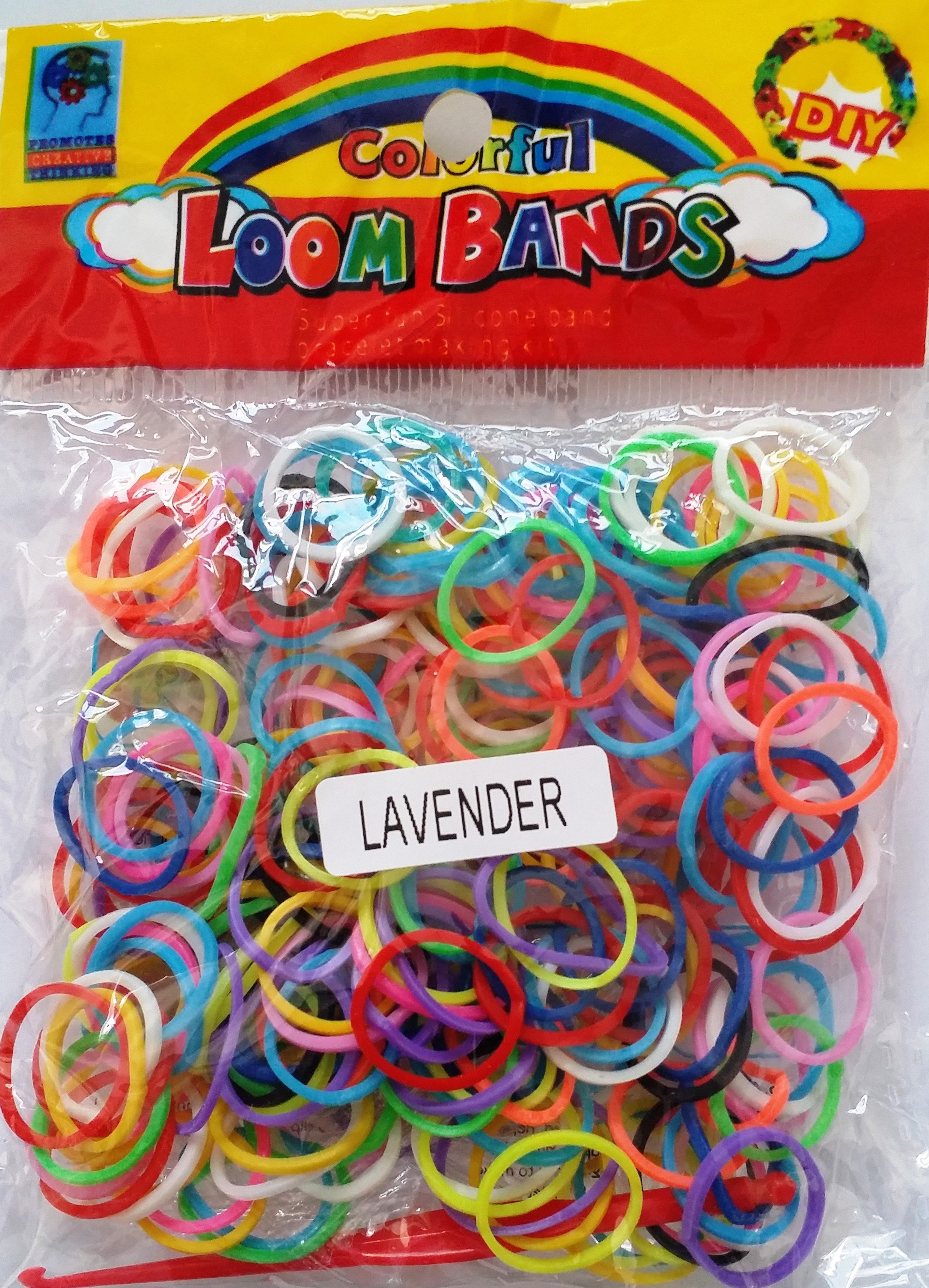 Colourful Loom Bands (Lavender Scented 300s) 12 Packs