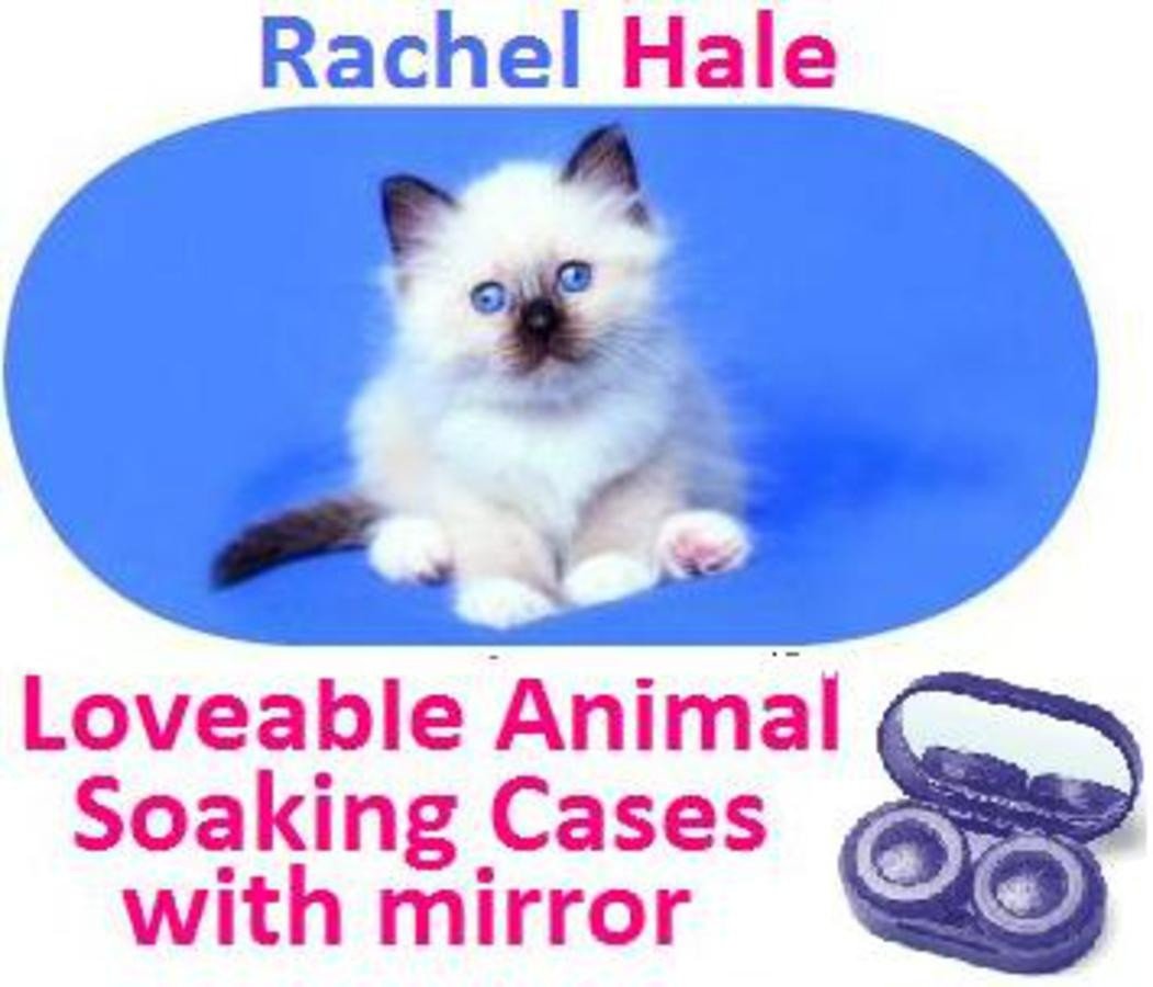 White Kitten Rachel Hale Contact Lens Soaking Case