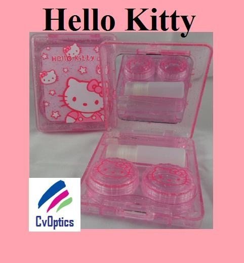 Pink Hello Kitty Contact Lens Travel Kit With Mirror