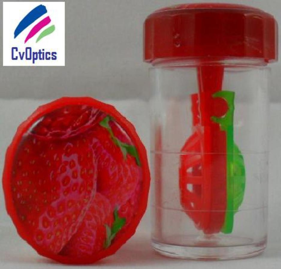 Strawberry Fruit Contact Lens Storage Soaking Barrel Case