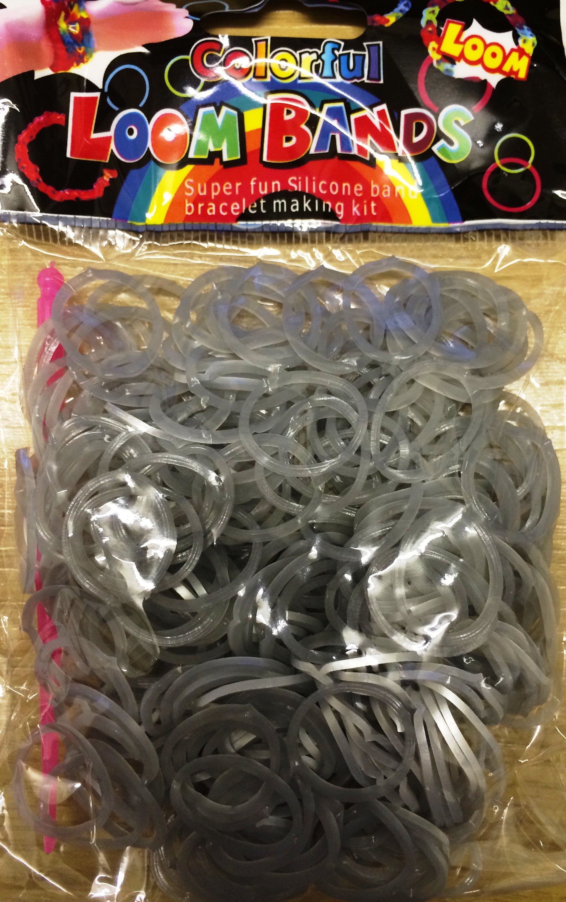 Colourful Loom Bands Silver Block 300's 12 Packs