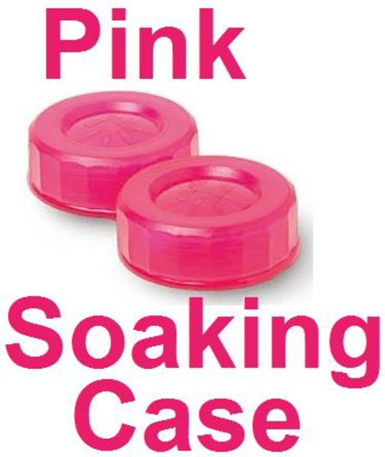 Neon Pink Contact Lens Soaking Case -Translucent Style