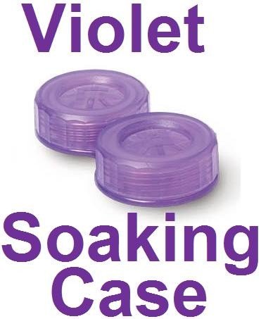 Violet Contact Lens Soaking Case -Translucent Style