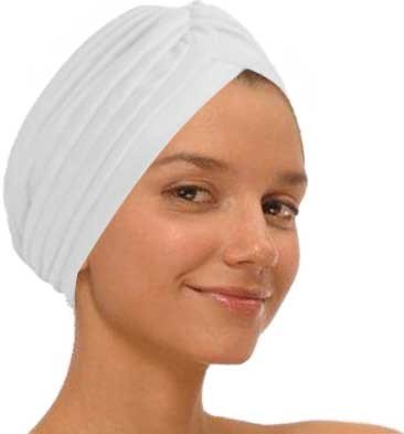White Fashion Turban Funky Headwrap