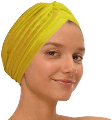 Yellow Fashion Turban Funky Headwrap