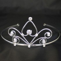 Bridal Tiara Crystal Stone - Silver (GS40420)
