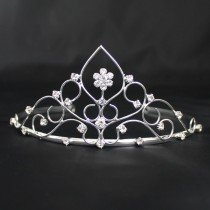 Bridal Tiara -Plaited Diamonds - Silver (GS40425)