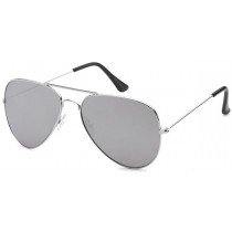 12 X Aviator Sunglasses Silver Frame With Mirrored Lens