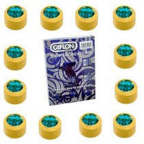 Pack Of 12 Caflon Mini Birthstones December (Blue Zircon) Ear Piercing Studs - 24ct