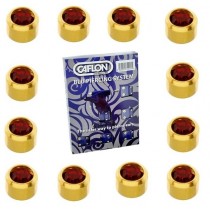 Pack Of 12 Caflon Mini Birthstones January (Garnet) Ear Piercing Studs - 24ct