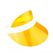 6 x Yellow Sun Visors Croupier Hat Golf/Poker/80s
