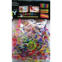 NEW Translucent 2 Tone Loom Bands- (In Mix Assorted Trans Colours) 300s x 12 Packs