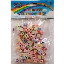 20 X Packs Of Alphabet Loom Band Beads (Pastel)