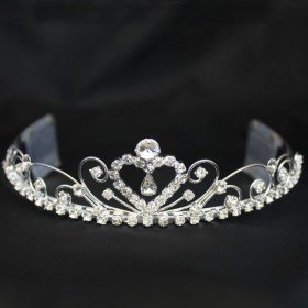 Bridal 195/ Bridal Tiara With Comb - Silver (40439) 