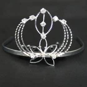 Bridal Tiara Heart & Diamond- Silver (GS21604)