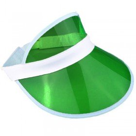 6 x Green Sun Visors Croupier Hat Golf/Poker/80s