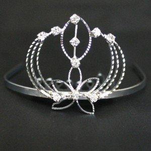 Bridal 82/3-L/ Bridal Comb Tiara with Flower - Silver (6332) (PO17187) (Pack of 2)