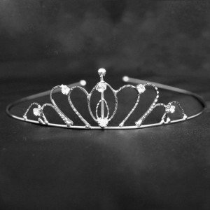 Bridal Tiara Oval Shaped- Silver (6335)
