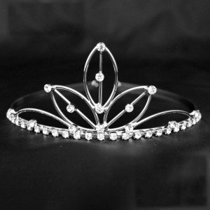 Bridal Tiara Lotus Design Silver (GS30325)