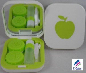 Orange Apple Contact Lens Travel Kit With Mirror