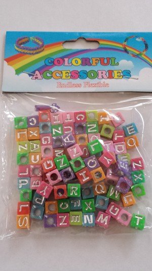 20 X Packs Of Alphabet Loom Band Beads (Colourful Colours)