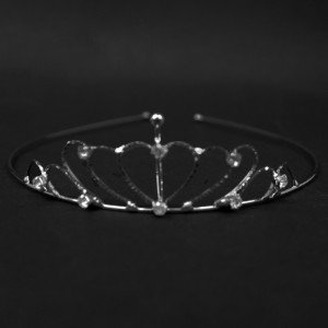 Bridal Tiara - Heart Shaped -Silver (6335)