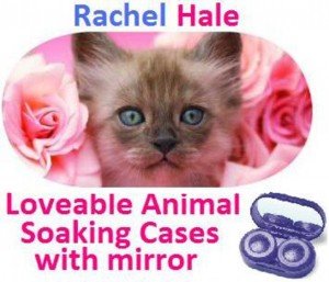 Kitten In Roses Rachel Hale Contact Lens Soaking Case