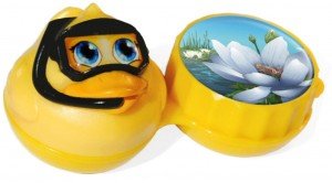 Funky Duck 3D Contact Lenses Storage Soaking Case 